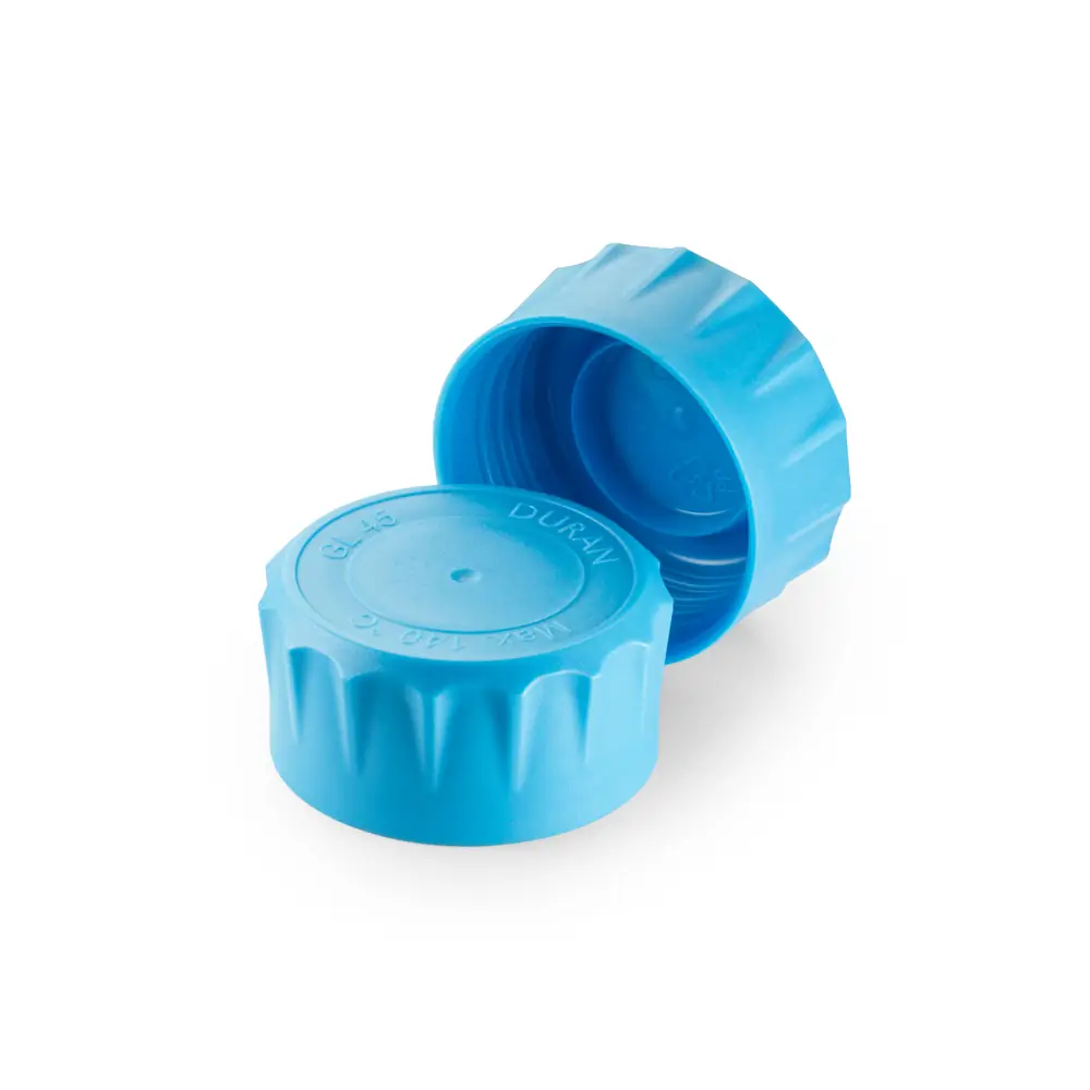 DWK Life Sciences 292292802 Utility Screw Cap GL45, Pp, Aqua, DURAN