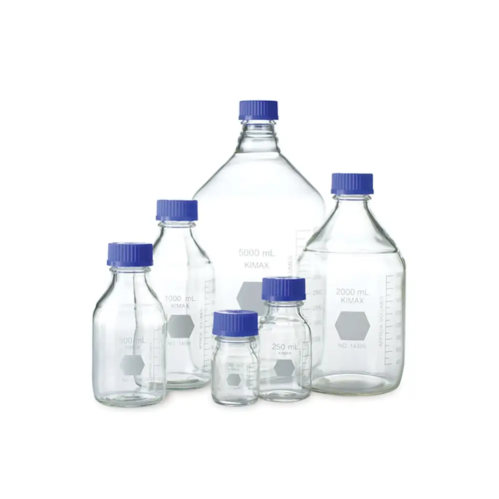 DWK Life Sciences 14395-5000 Bottle,Gl45,Blu Pp Cap,5000Ml, KIMBLE