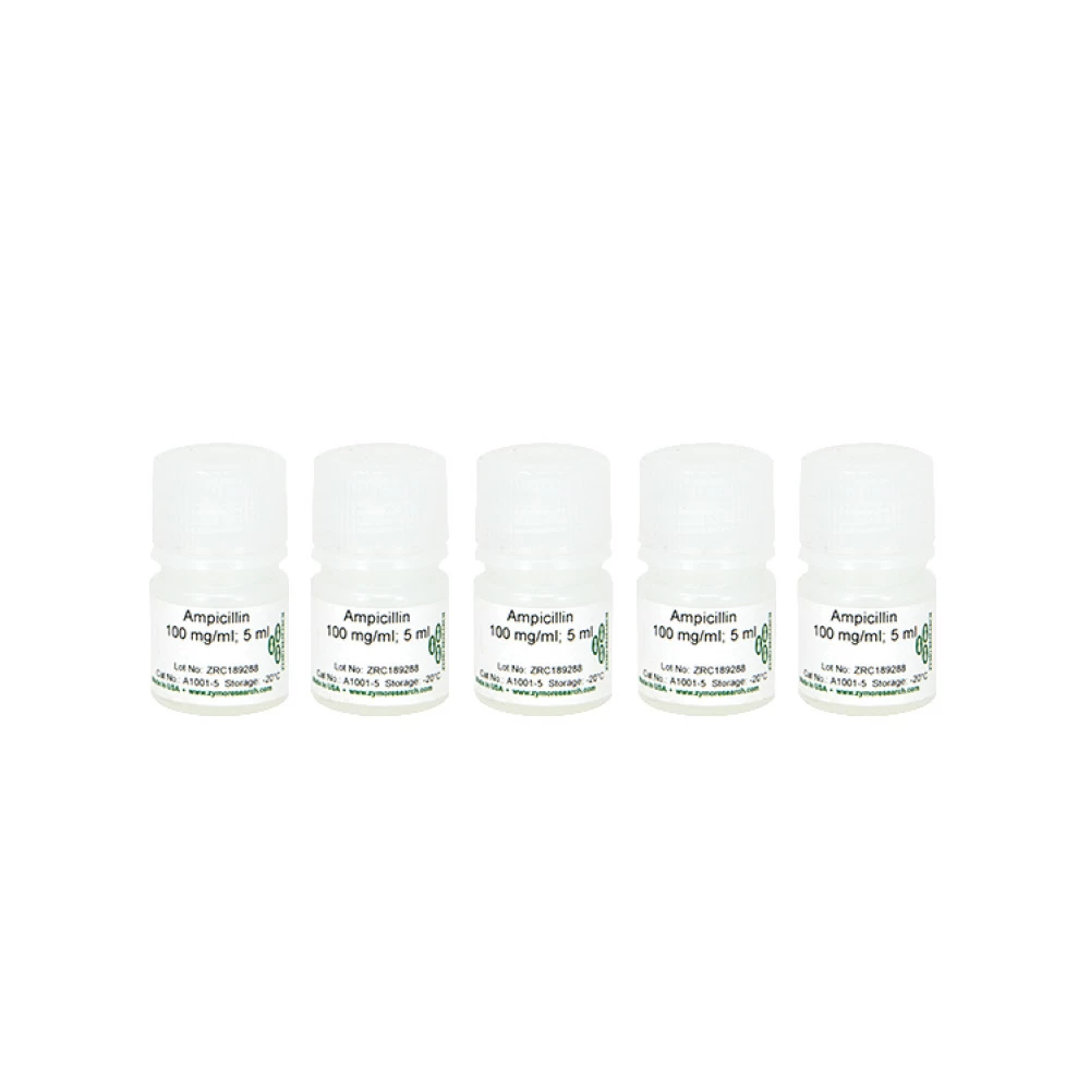 Zymo Research A1001-25 Ampicillin Sodium Solution, Zymo Research, 5 x 5 ml/Unit primary image