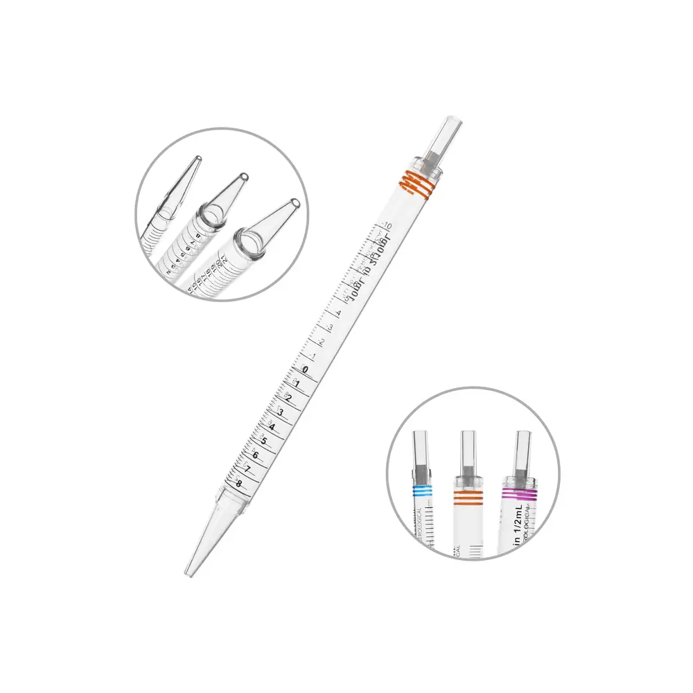 MTC Bio P8270-10RL Serological Pipets 10ml, Short Length, Sterile, Individually Wrapped, 200 Pipets/Unit Primary Image