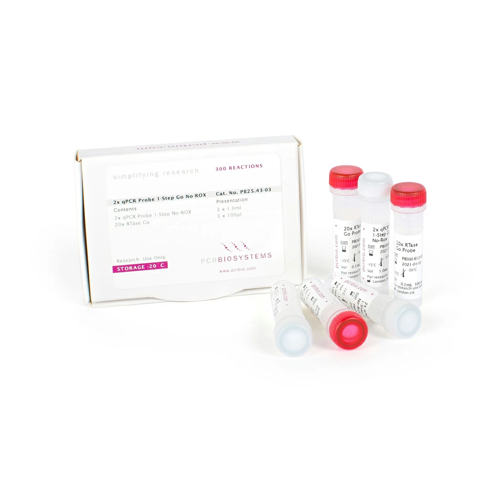 PCR Biosystems PB25.43-12 qPCRBIO Probe 1-Step Go No-ROX, 3 x 1ml Mix & 3 x 100ul RTase, 300 x 20ul Rxns/Unit primary image