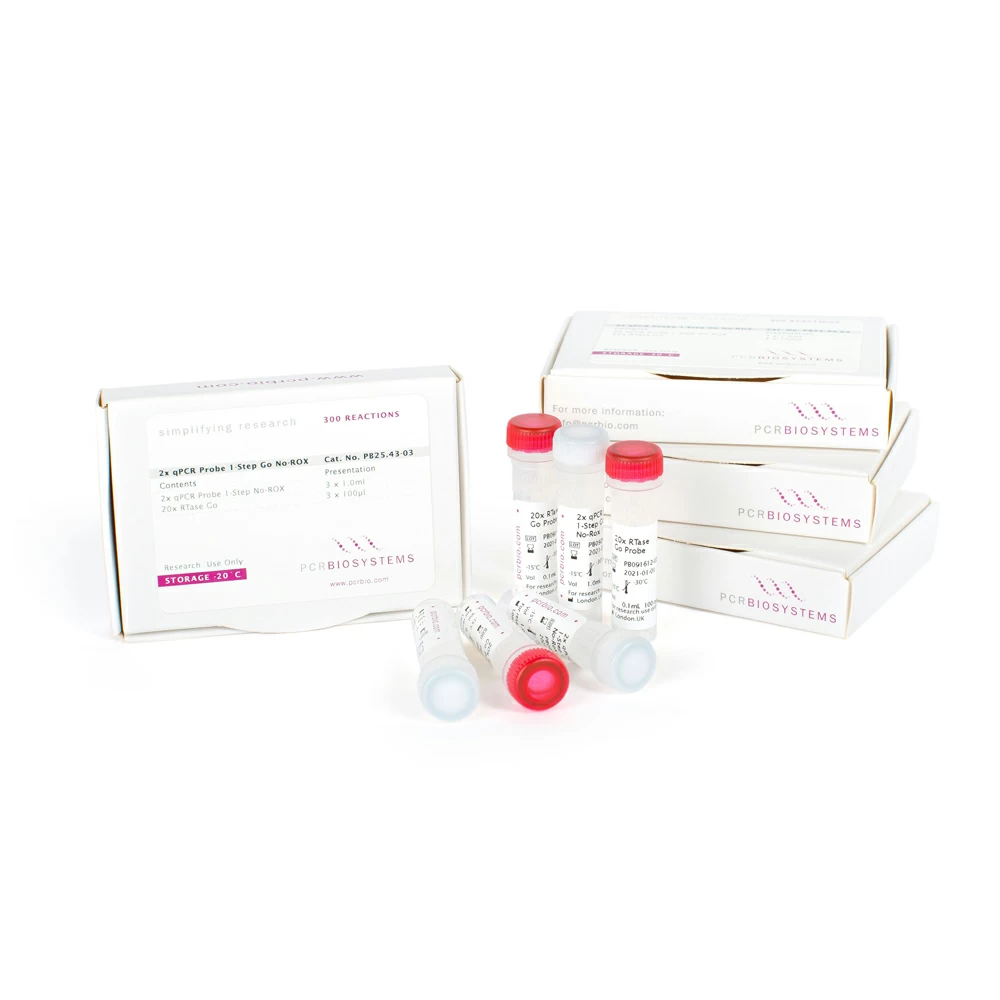 PCR Biosystems PB25.43-12 qPCRBIO Probe 1-Step Go No-ROX, 12 x 1ml Mix & 12 x 100ul RTase, 1200 x 20ul Rxns/Unit primary image