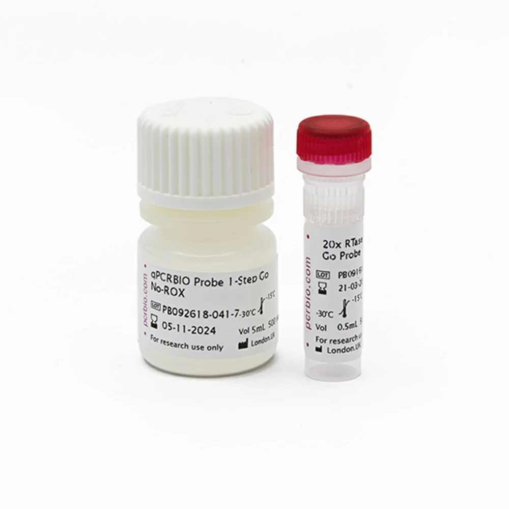 PCR Biosystems PB25.42-05 qPCRBIO Probe 1-Step Go Hi-ROX, 1 x 5ml Mix & 1 x 500ul RTase, 500 x 20ul Rxns/Unit primary image