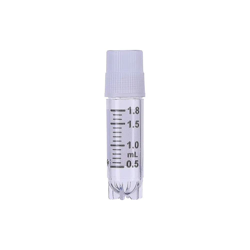 Olympus Plastics 24-203P, 1.8ml Self-Standing Cryovial External Thread w/ Lip Seal, 1 Bag of 100 Tubes/Unit primary image