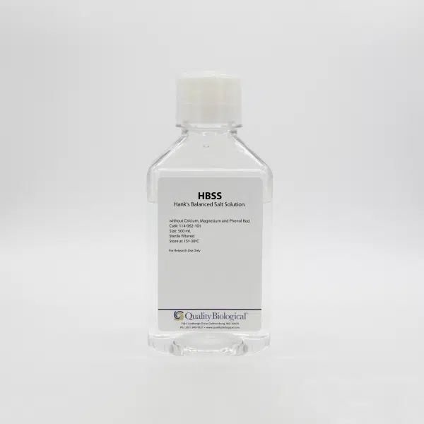 QBI 114-062-101 HBSS without Calcium & Magnesium & Phenol Red, w/o Ca, Mg, Phenol Red, 500 mL/Unit Primary Image