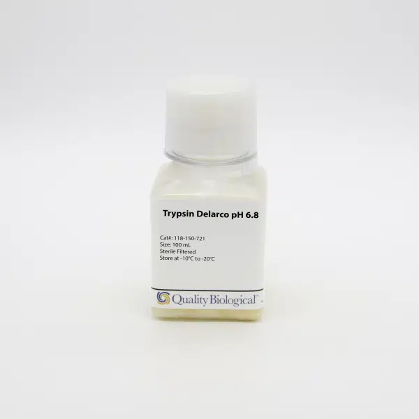 QBI 118-150-721 Trypsin Delarco, pH 6.8, w/ HBSS, w/o Ca, Mg, Phen Red, 4 x 100 mL/Unit Primary Image