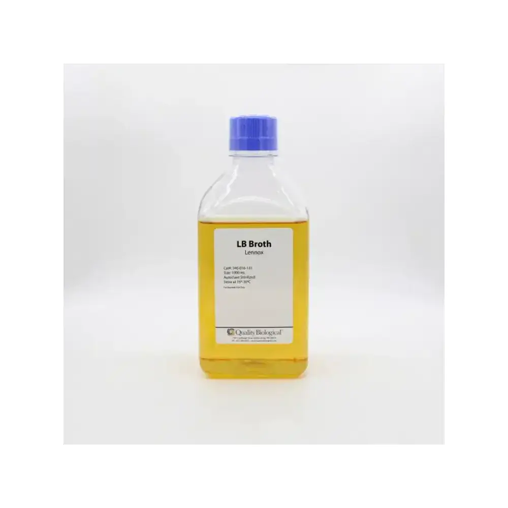 Quality Biological Inc 340-016-101 LB Broth (Lennox), LB Broth (Lennox) 500ml, 1 Bottle/Unit Primary Image