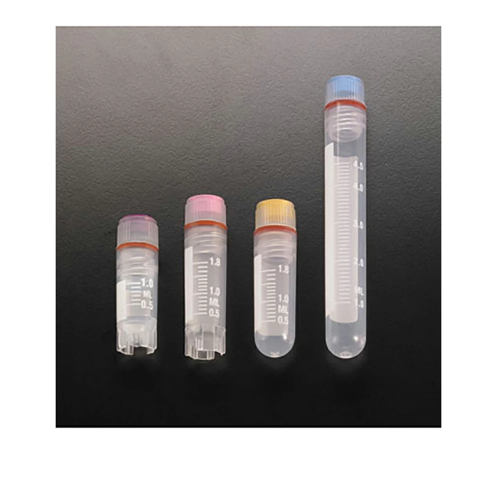 Simport T301-2, 2.0ml Self-Standing Cryovial Internal Thread w/ O-Ring Seal, 10 Bags of 100 Tubes/Unit primary image