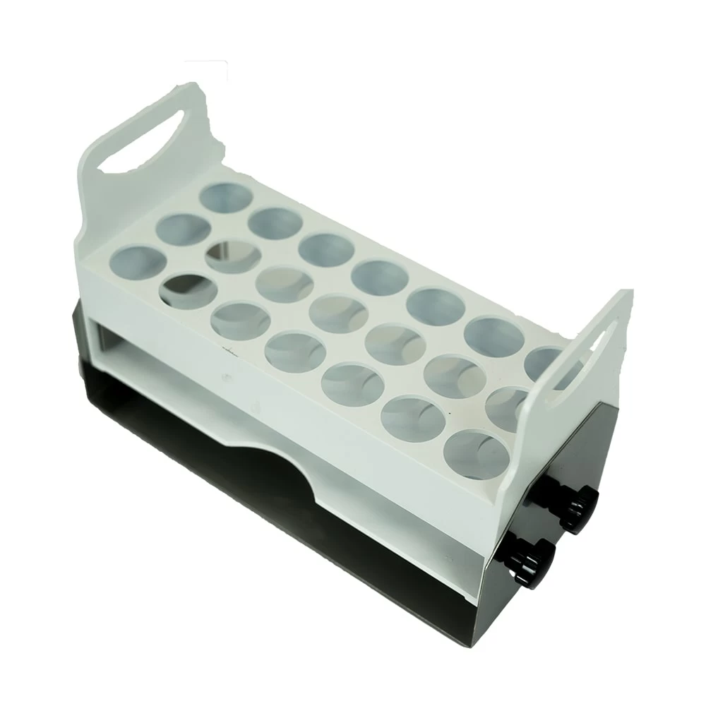 Genesee Scientific 27-517AT30 Adjustable Test Tube Rack 27 x 30mm, Incubator Shaker Accessory, 1 Tube Rack Clamp/Unit primary image