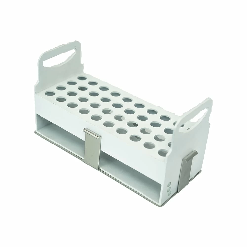 Genesee Scientific 27-517T14 Test Tube Rack, 40 x 14mm, Incubator Shaker Accessory, 1 Tube Rack Clamp/Unit primary image