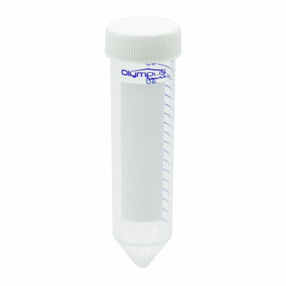 Olympus Plastics 28-108, 50ml Conical Centrifuge Tubes, Polypropylene Bulk, Sterile, 20 Bags of 25 Tubes, 500/Unit secondary image