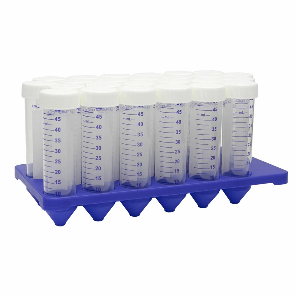 Olympus Plastics 28-106, 50ml Conical Centrifuge Tubes, Polypropylene Racked, Sterile, 20 Racks of 25 Tubes, 500/Unit tertiary image