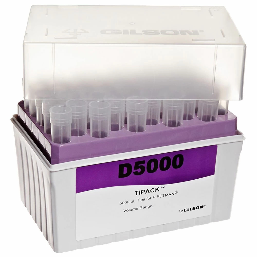 Gilson F161370 D5000 Tipack, 1-5mL, Racked, 12 Racks of 50 Tips/Unit primary image