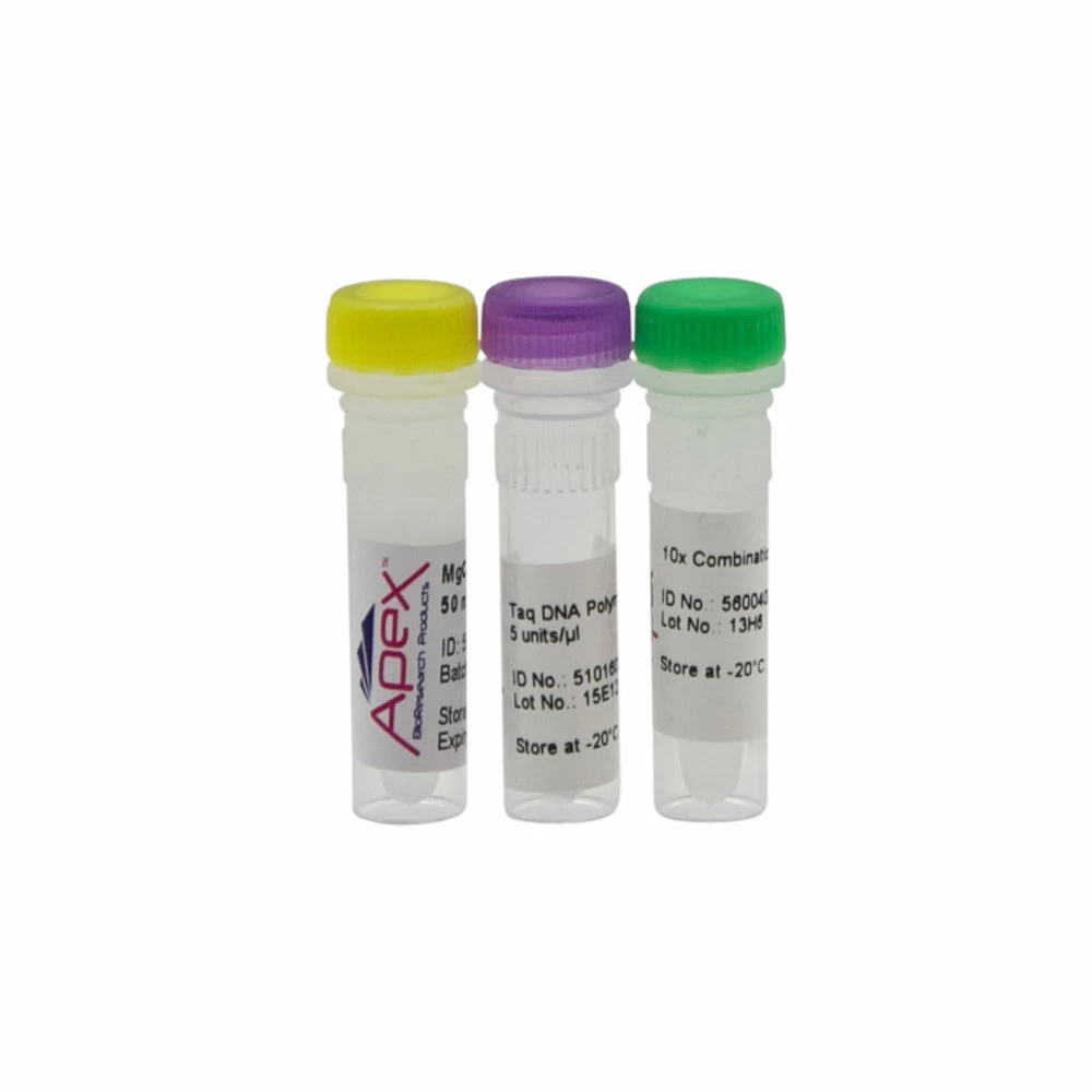 Apex Bioresearch Products 42-803B3 Apex Taq, 10,000Units, 5u/ul, 10X Combination Buffer, 20 x 500u/Unit primary image