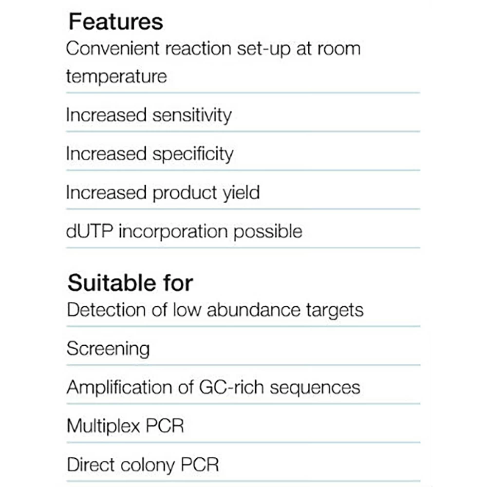 Apex Bioresearch Products 42-196 Apex Hot Start Taq, 2500u, Buffers I & II (Mg Free), 5 x 500u/Unit secondary image