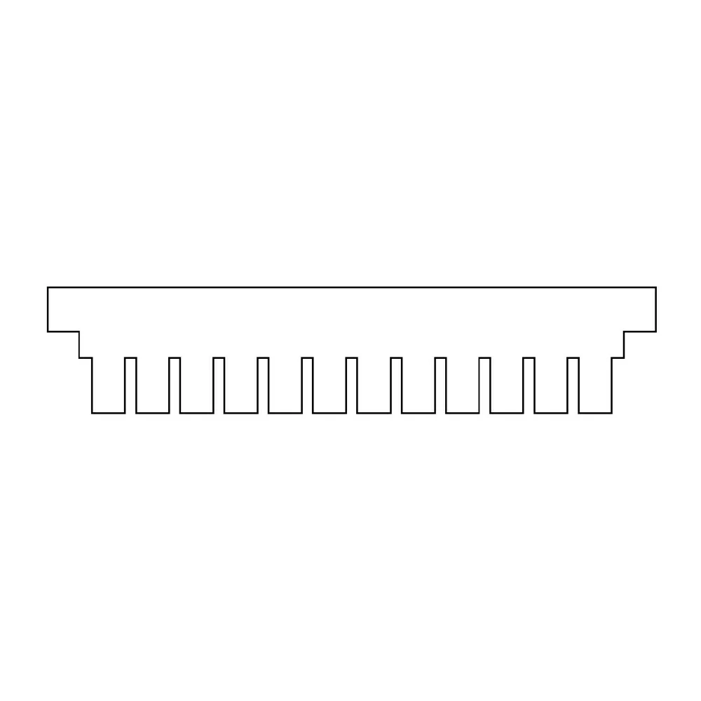 Genesee Scientific 45-100C12 12 Tooth Comb, 1mm Thick, for 7cm Wide Gel Box, 1 Comb/Unit primary image