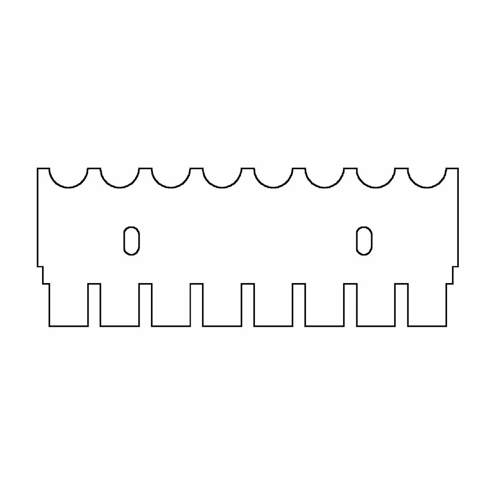 Genesee Scientific 45-101C8 8 Tooth Comb, 1mm Thick, for 10cm Wide Gel Box, 1 Comb/Unit primary image