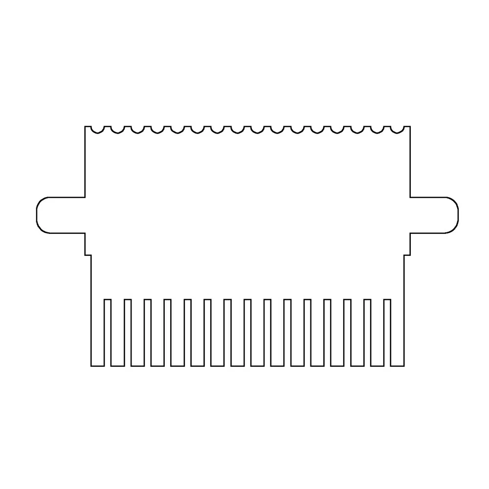 Genesee Scientific 45-108C16 16 Tooth Comb, 1mm Thick, For 10cm Vertical Gel Box, 1 Comb/Unit primary image