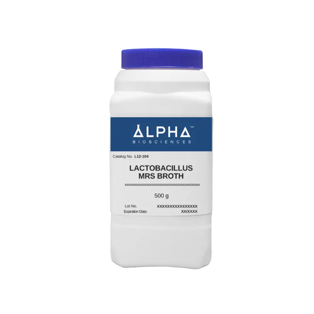 Alpha Biosciences L12-104-10kg Lactobacilli Mrs Broth [Lmrs Broth] (L12-104), Alpha Biosciences, 10kg/Unit Primary Image