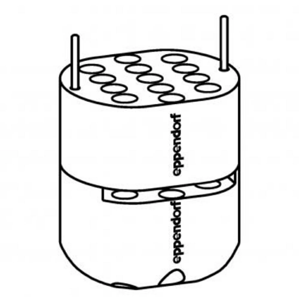 Eppendorf 5804794001 26 x 1.5/2ml Adapters, For 250ml Round Buckets, 2 Adapters/Unit primary image