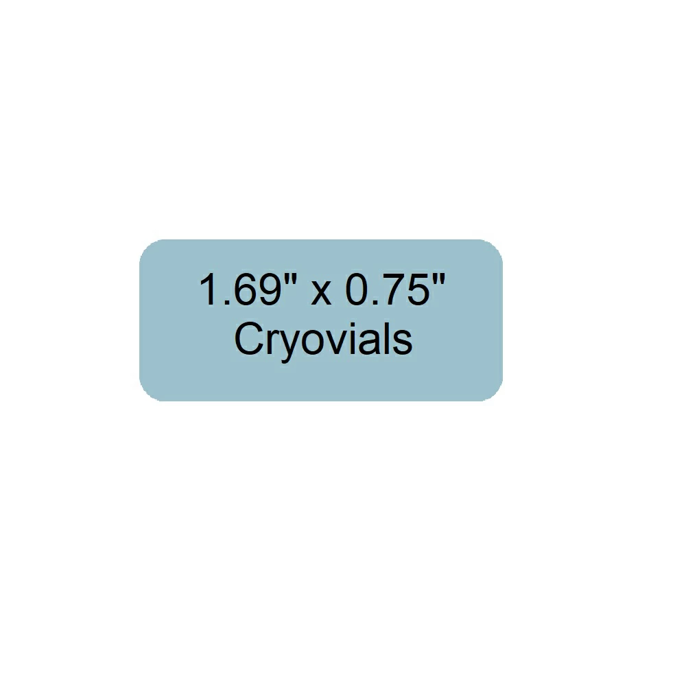 Diversified Biotech LCRY-1100-B,  1.69 x 0.75in, Blue, 1040 Labels/Unit primary image