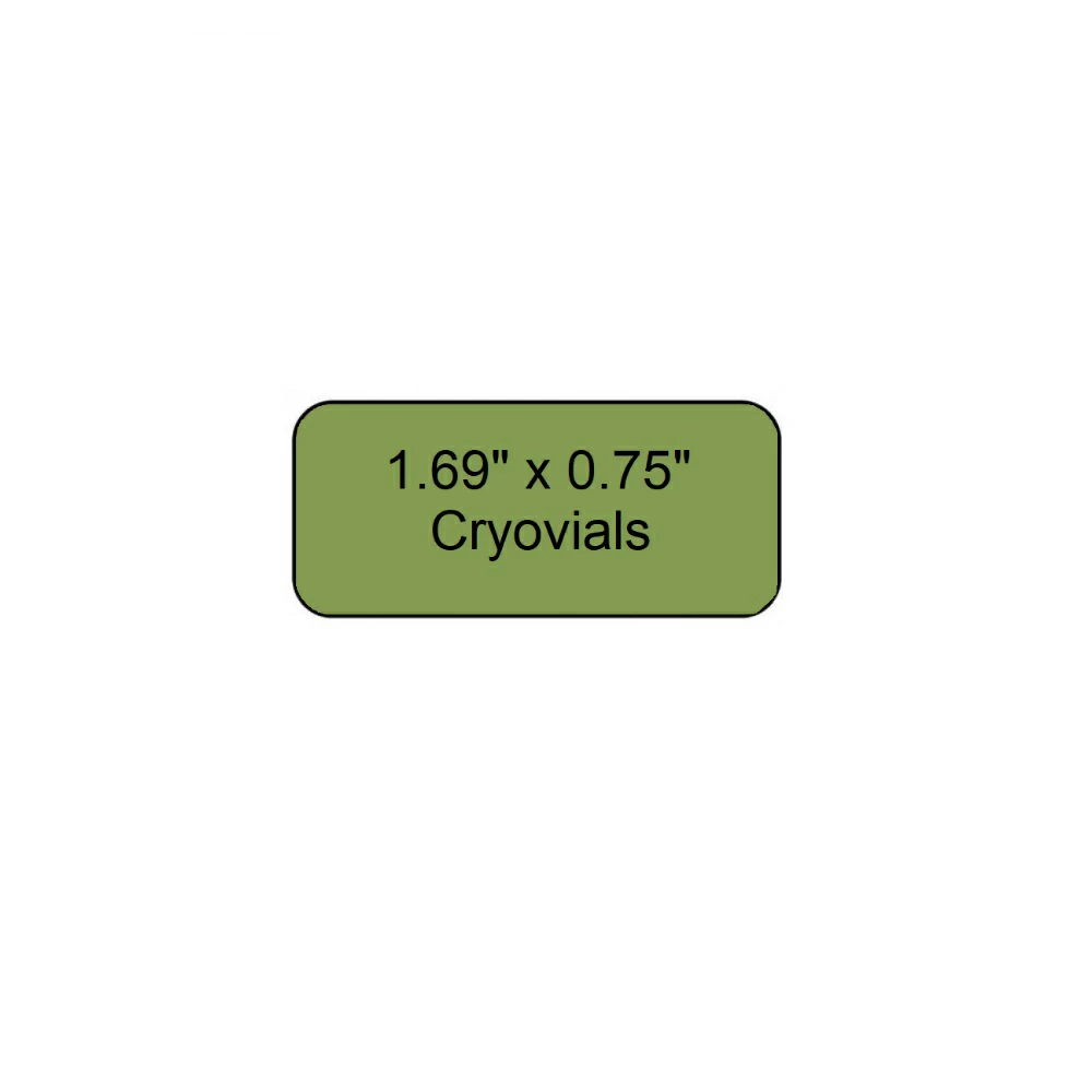 Diversified Biotech LCRY-1100-G,  1.69 x 0.75in, Green, 1,040 Labels/Unit primary image