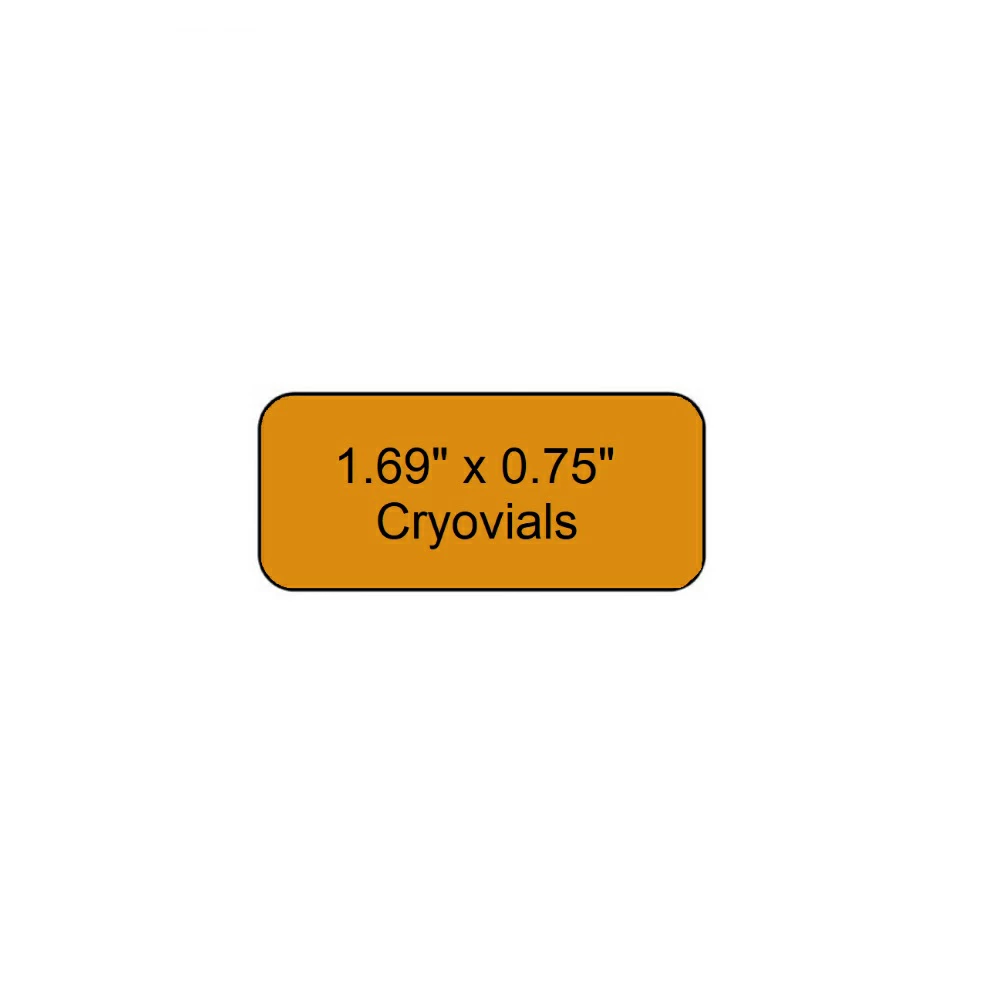 Diversified Biotech LCRY-1100-O,  1.69 x 0.75in, Orange, 1,040 Labels/Unit primary image