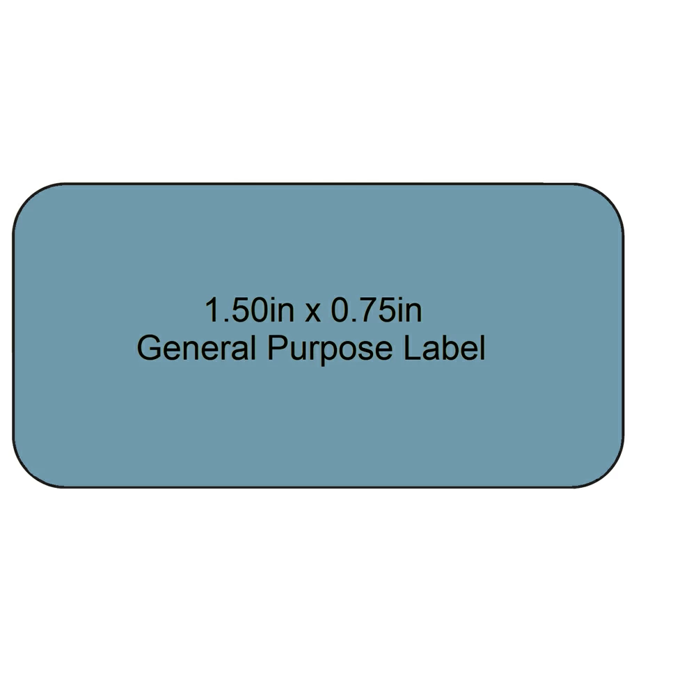 Diversified Biotech LCRY-1200-B,  1.50 x 0.75in, Blue, 1,200 Labels/Unit primary image