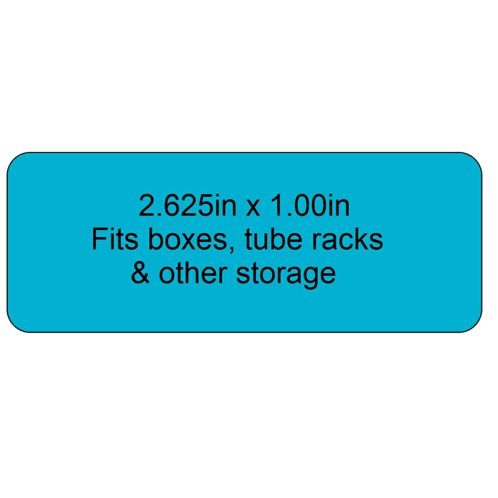 Diversified Biotech LCRY-1258-B,  2.625 x 1.00in, Blue, 600 Labels/Unit primary image