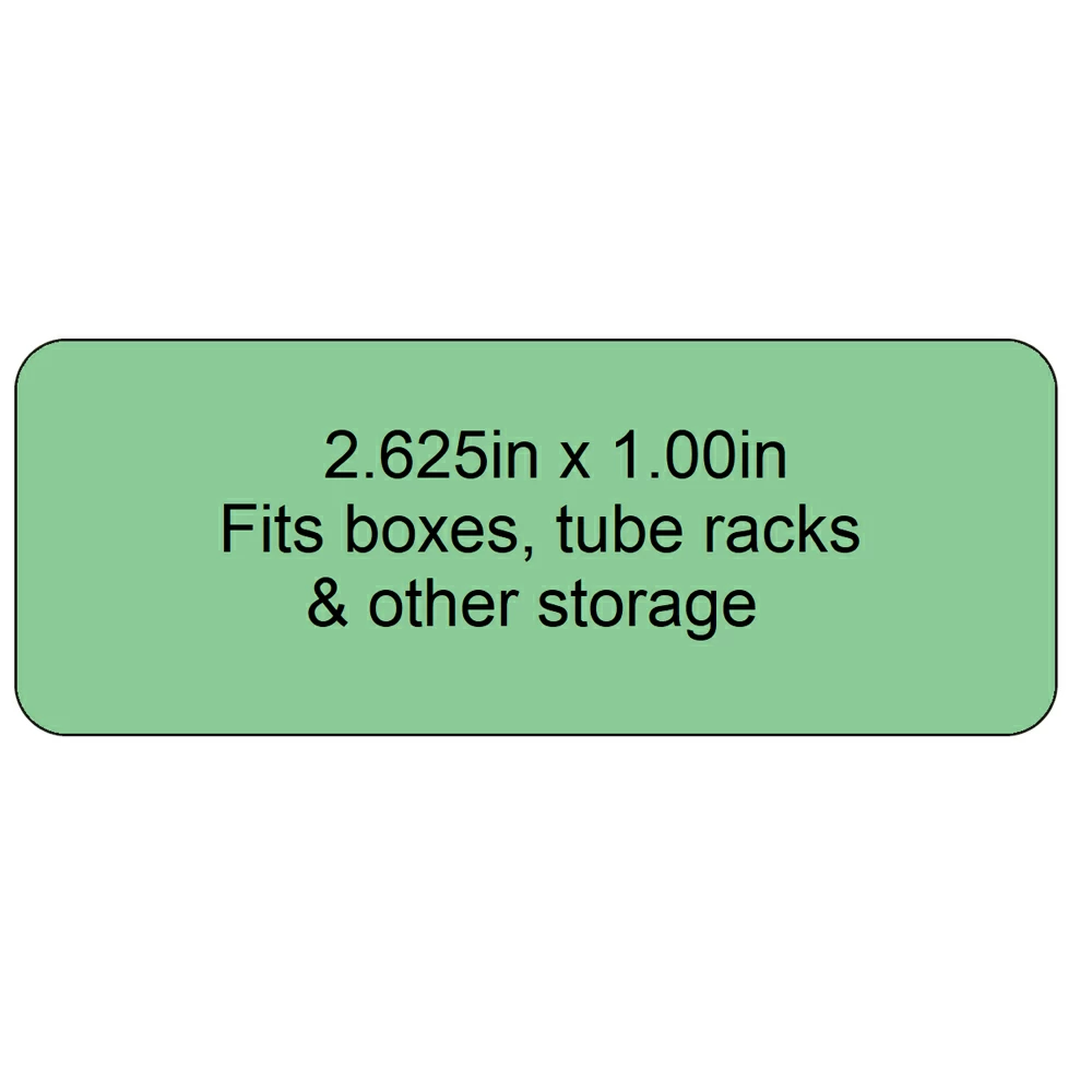 Diversified Biotech LCRY-1258-G,  2.625 x 1.00, Green, 600 Labels/Unit primary image