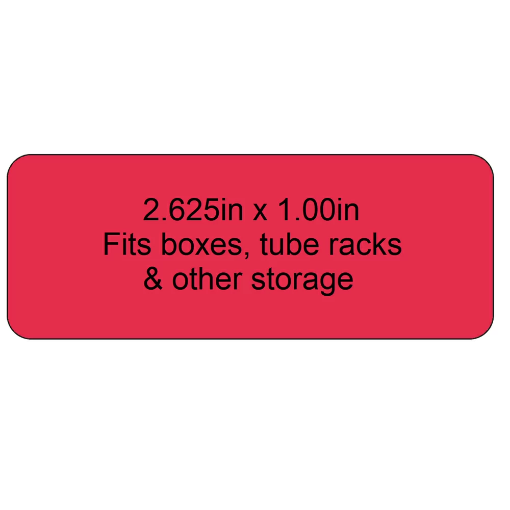 Diversified Biotech LCRY-1258-R,  2.625 x 1.00, Red, 600 Labels/Unit primary image