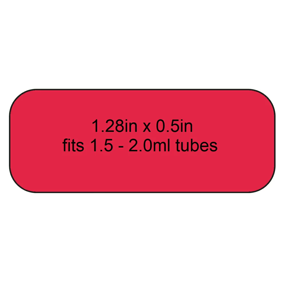 Diversified Biotech LCRY-1700-R,  1.5 - 2.0ml, Red, 1,700 Labels/Unit primary image