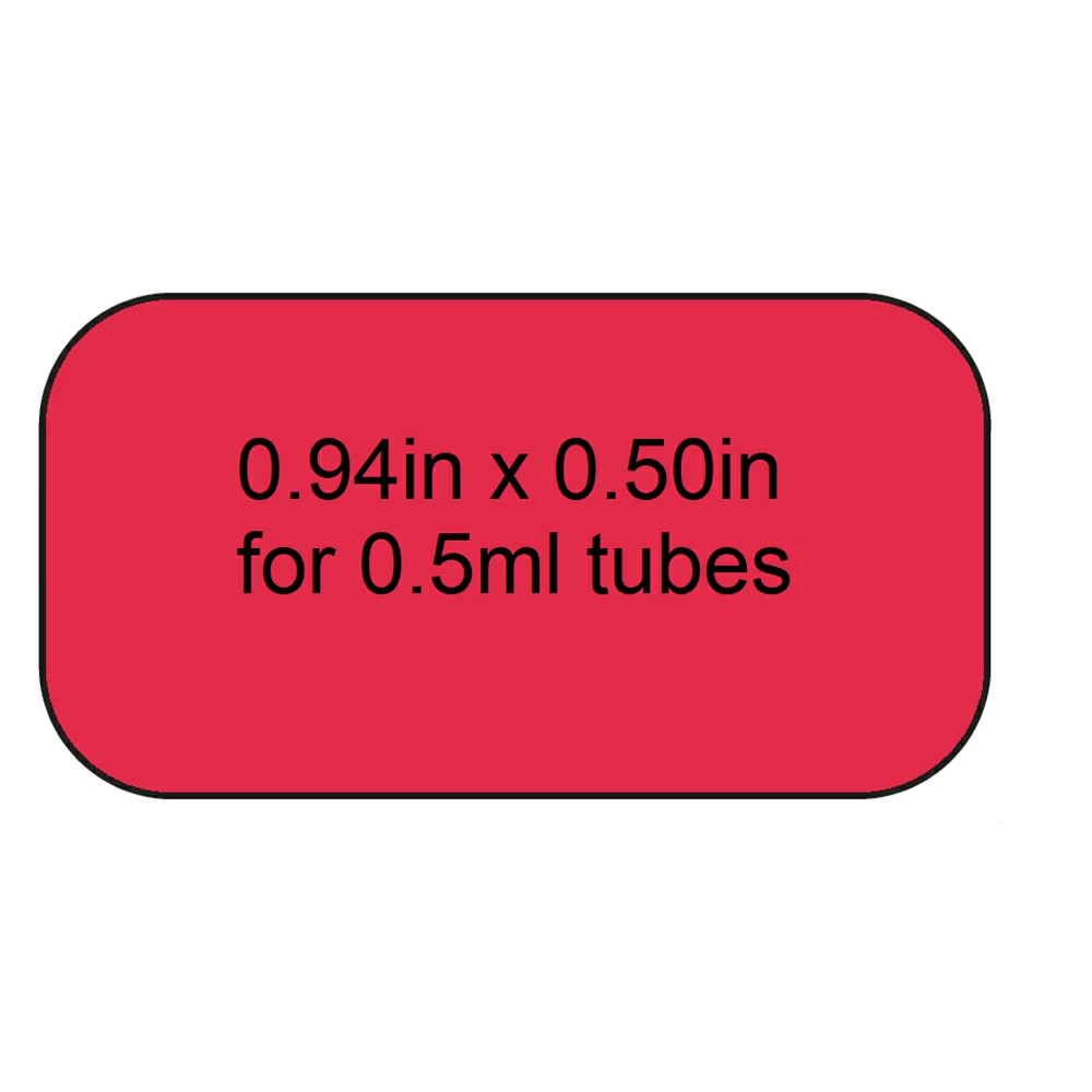 Diversified Biotech LCRY-2380-R,  0.5 - 0.65ml, Red, 2,380 Labels/Unit primary image