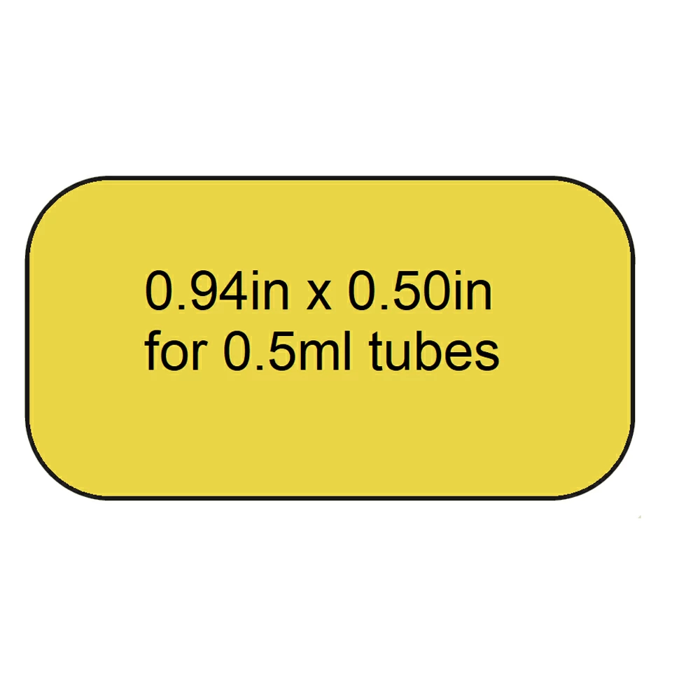 Diversified Biotech LCRY-2380-Y,  0.5 - 0.65ml, Yellow, 2,380 Labels/Unit primary image