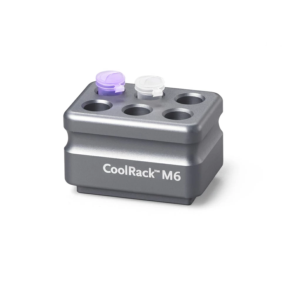 BioCision BCS-163, CoolRack M6, gray 6 x 1.5/2ml microfuge tubes, 1 Rack/Unit primary image