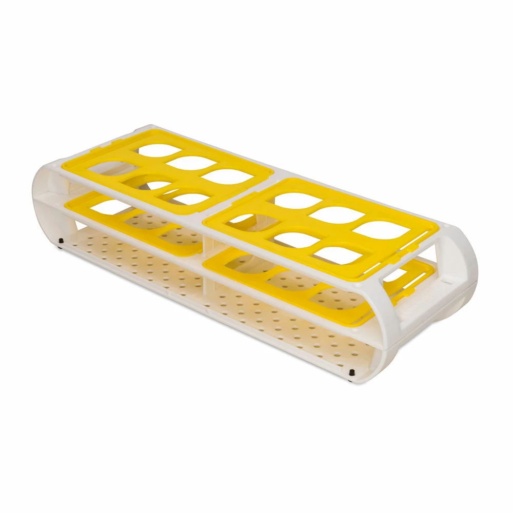 Bel-Art 187450014, 25-30mm Test Tube Rack Holds 12 Tubes, Yellow Grids, 1 Test Tube Rack/Unit primary image