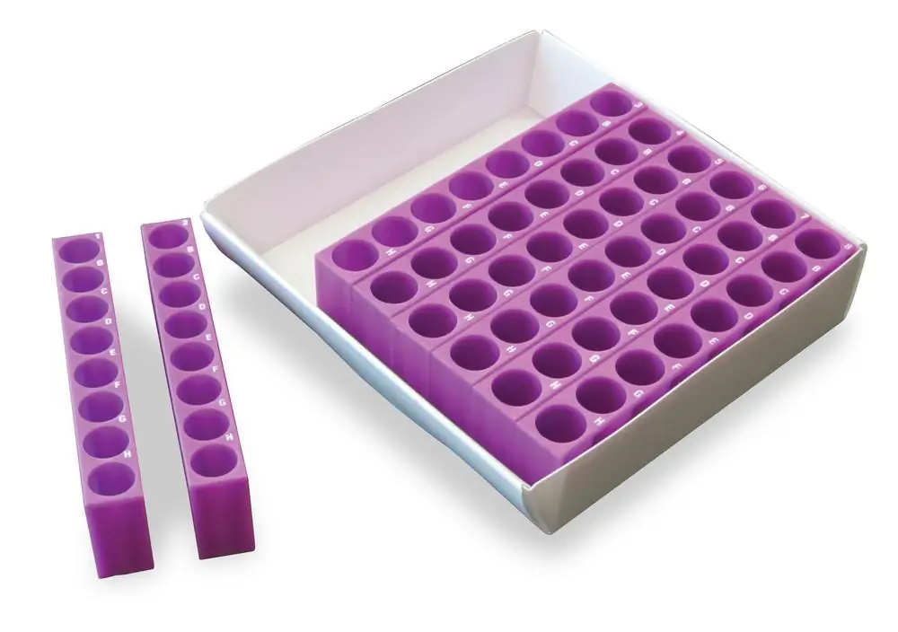 Genesee Scientific 93-202 Segmented Tube Rack, Purple, 1 Rack/Unit Primary Image