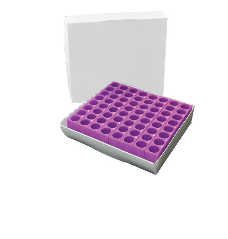 Genesee Scientific 93-202 Segmented Tube Rack, Purple, 1 Rack/Unit Secondary Image