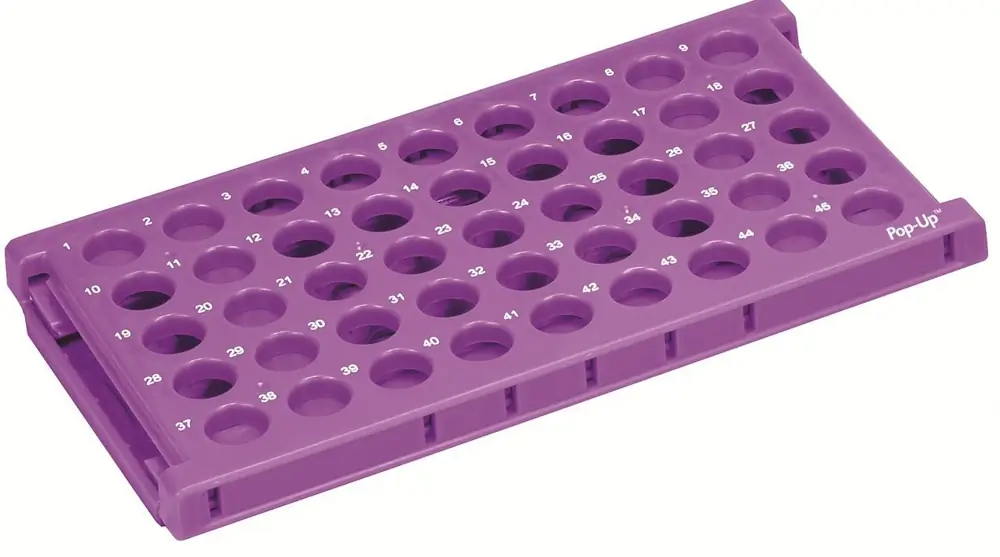 Genesee Scientific 93-228 Pop-Up Tube Rack 15 mL, Purple, 2 Racks/Unit Primary Image