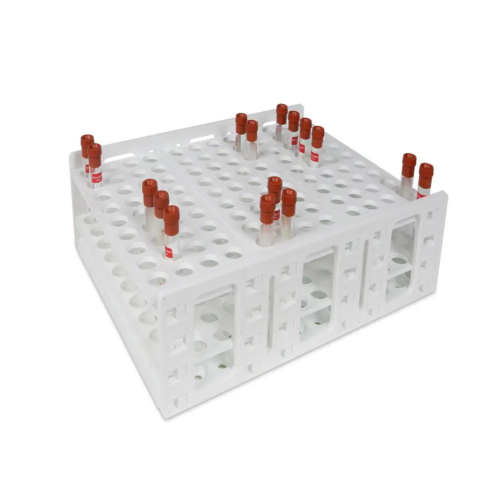 Genesee Scientific 93-277 XL Tube Rack for 18-20mm Tubes, White, 1 Rack/Unit Tertiary Image