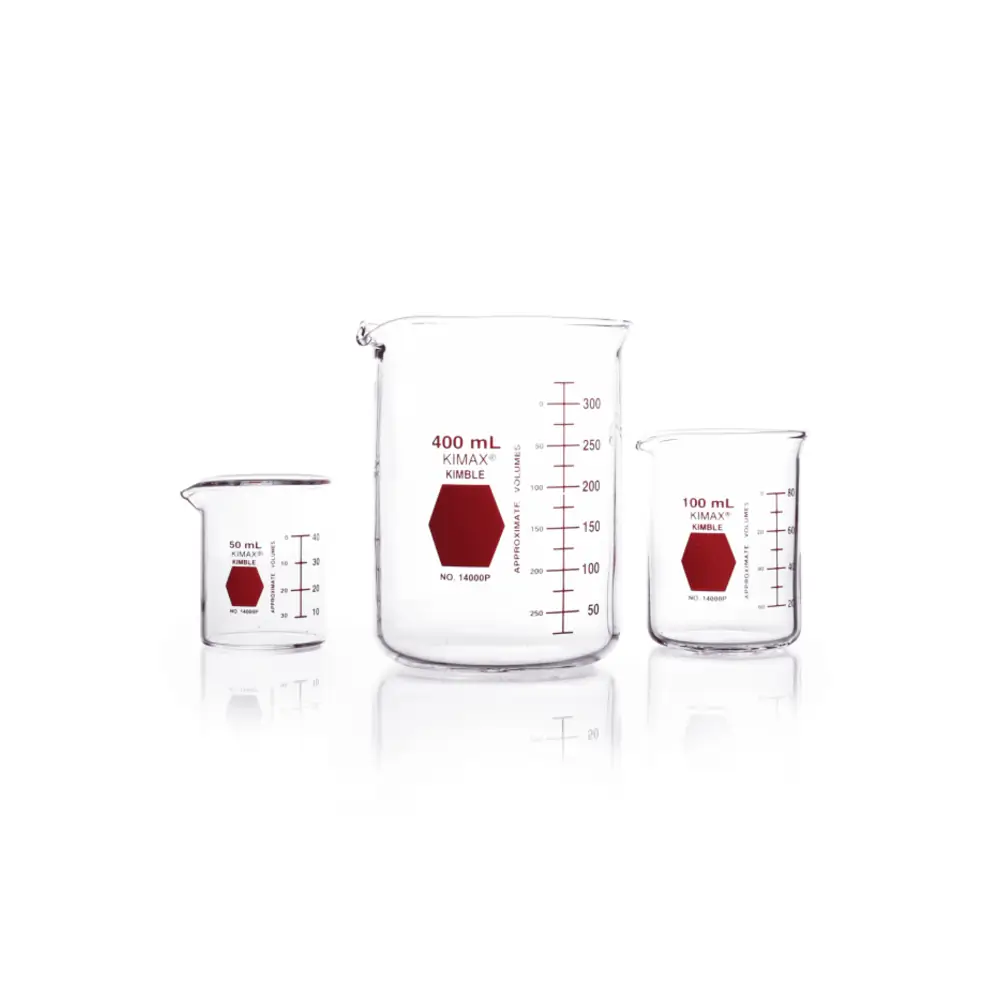 DWK Life Sciences 14000P-600 Beaker,Griffin,Low,Pink Scale,600ml, KIMBLE